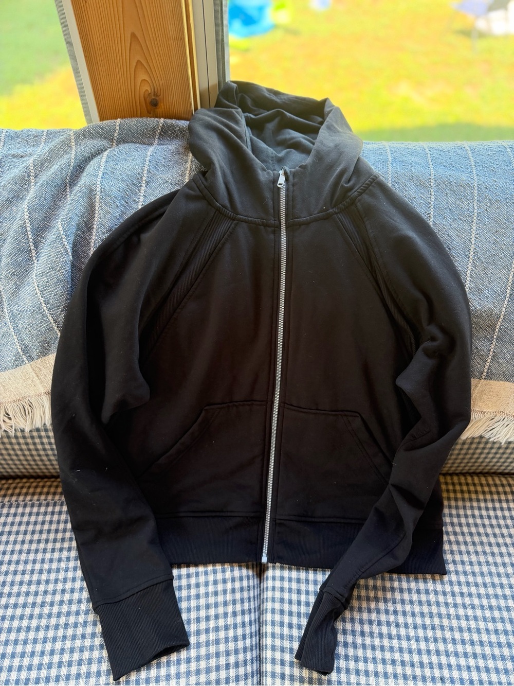 Avia Black Lightweight Full-Zip Hoodie Jacket